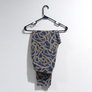 Michael Kors Stylish Gold And Blue Pants Size M